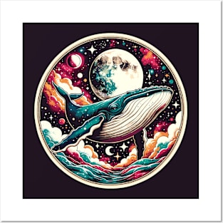 A humpback whale in outer space Posters and Art